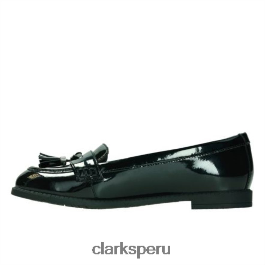 clarks charol negro preppy edge snr- f fit unisexo Clarks 40N4LX4683 charol negro