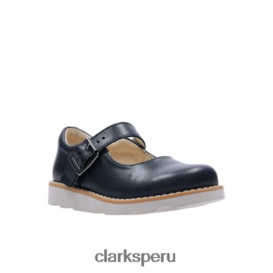 clarks corona de cuero azul marino honor inf e fit unisexo Clarks 40N4LX4736 cuero azul marino