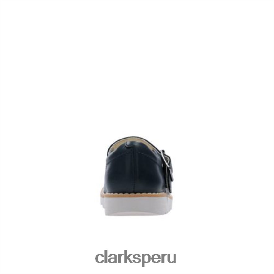 clarks corona de cuero azul marino honor inf e fit unisexo Clarks 40N4LX4736 cuero azul marino