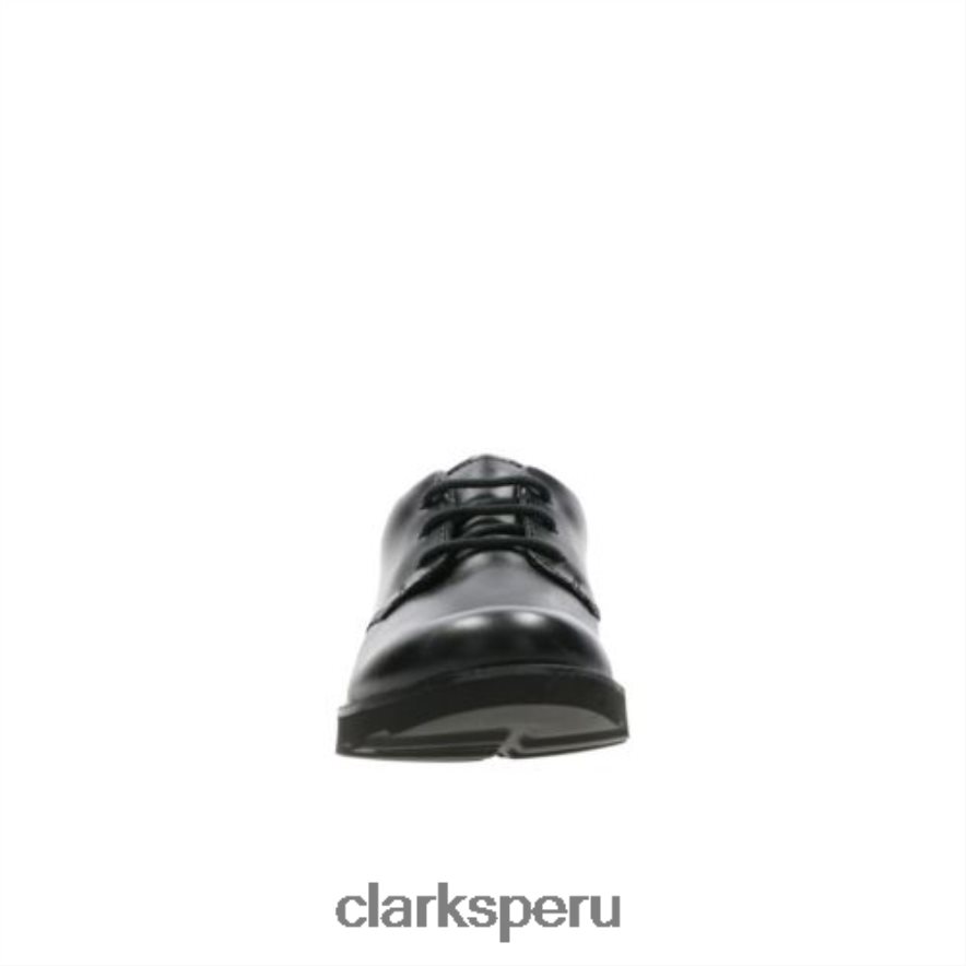 clarks corona de cuero negro london jnr g fit unisexo Clarks 40N4LX4993 cuero negro