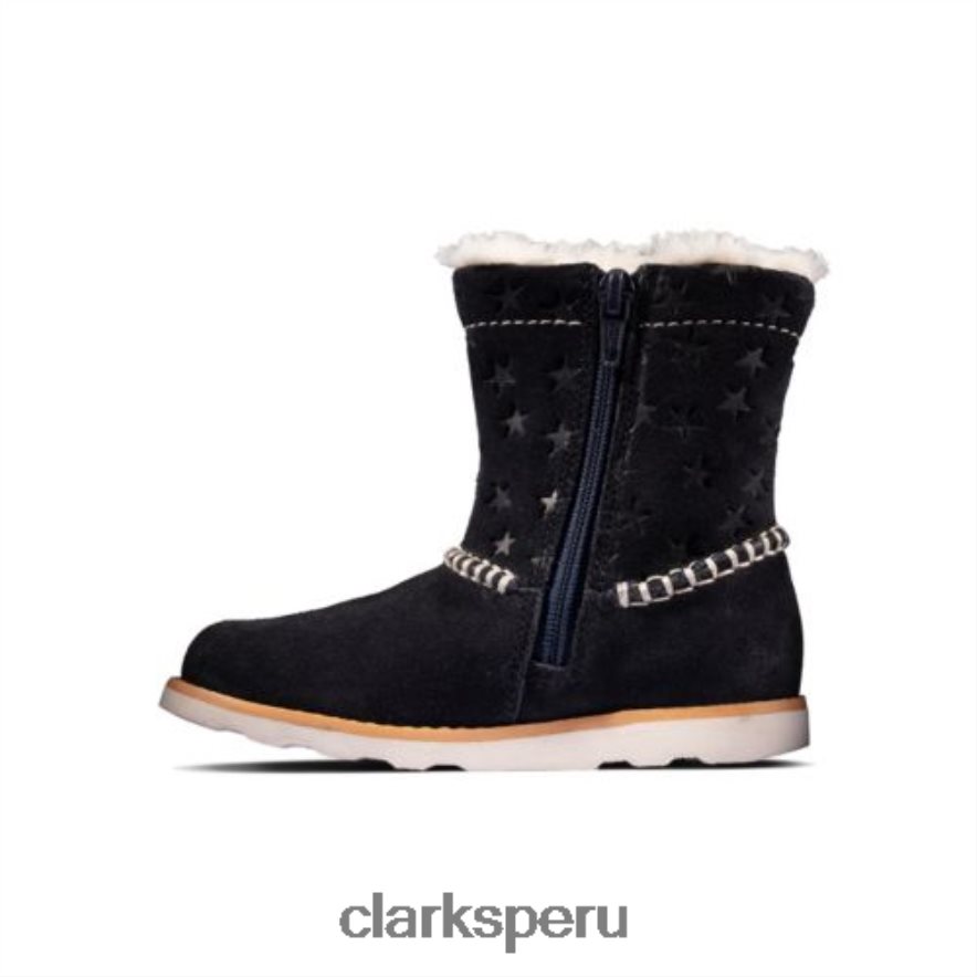 clarks corona piper inf g fit ante azul marino unisexo Clarks 40N4LX4574 gamuza azul marino