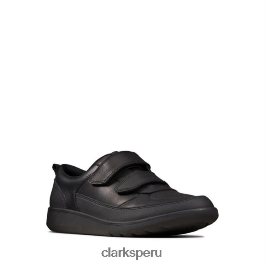 clarks cuero negro scape flare juvenil cuero negro unisexo Clarks 40N4LX5833 cuero negro