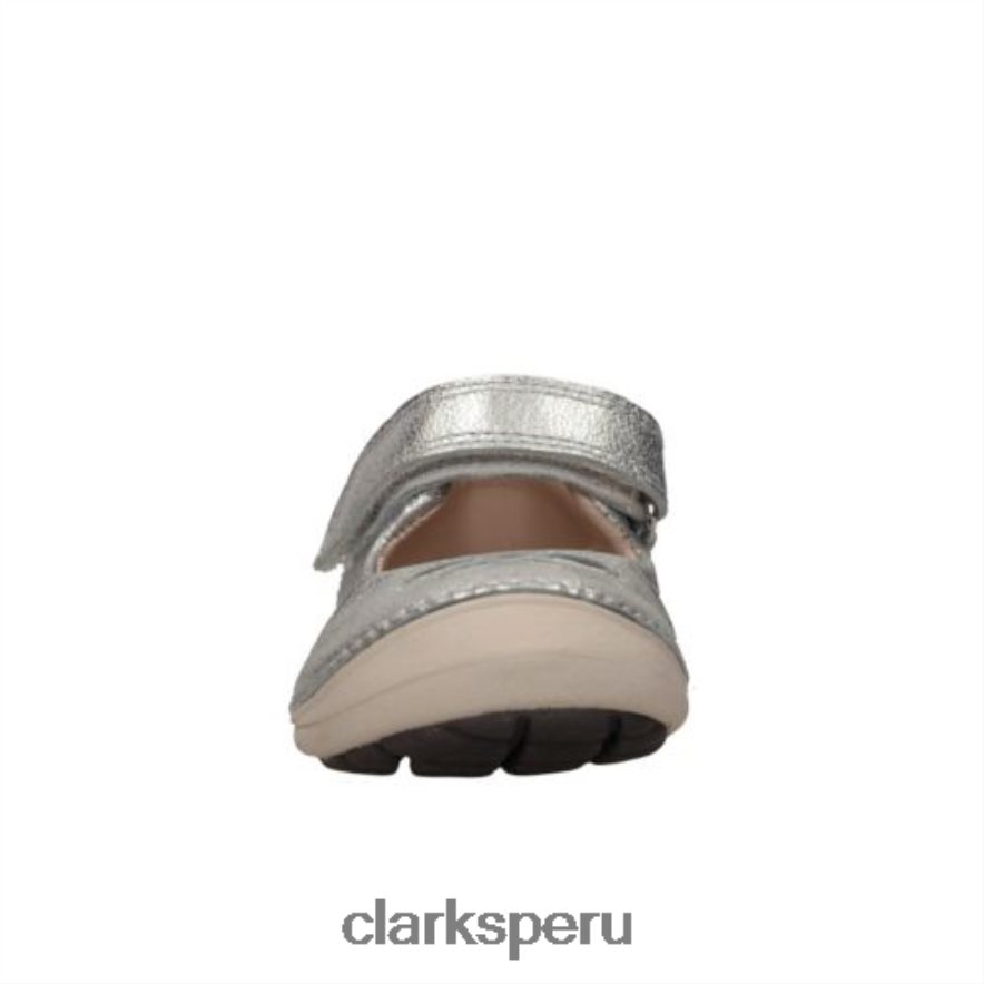 clarks cuero plateado suavemente eden fst f fit unisexo Clarks 40N4LX4745 cuero plateado