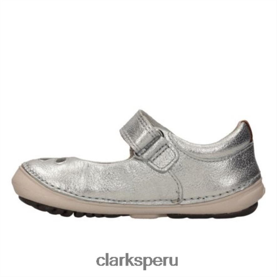 clarks cuero plateado suavemente eden fst f fit unisexo Clarks 40N4LX4745 cuero plateado