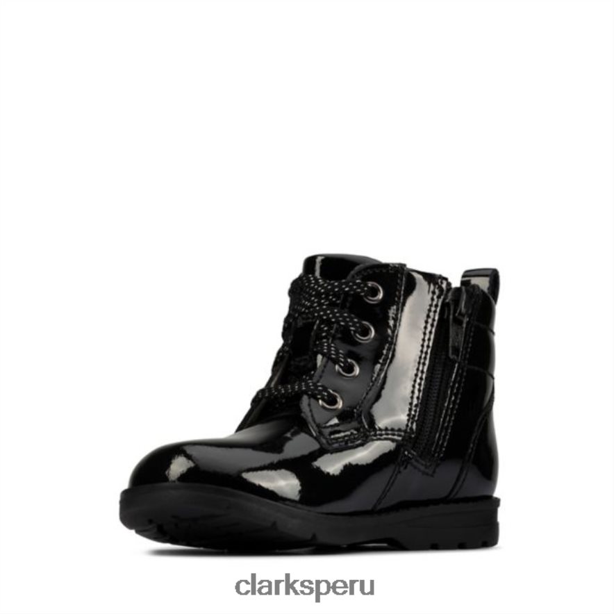 clarks dabi lace niño charol negro charol negro unisexo Clarks 40N4LX5778 charol negro