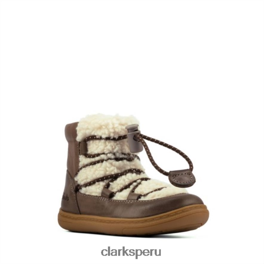 clarks de cuero marrón flash moon niño de cuero marrón unisexo Clarks 40N4LX5788 cuero marrón