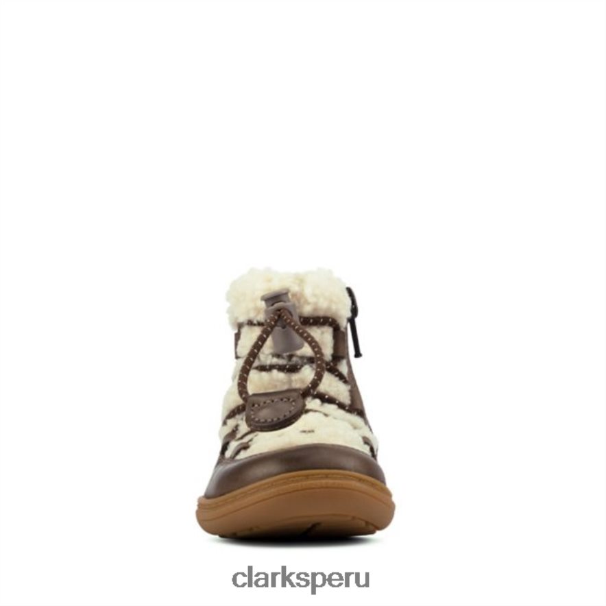 clarks de cuero marrón flash moon niño de cuero marrón unisexo Clarks 40N4LX5788 cuero marrón