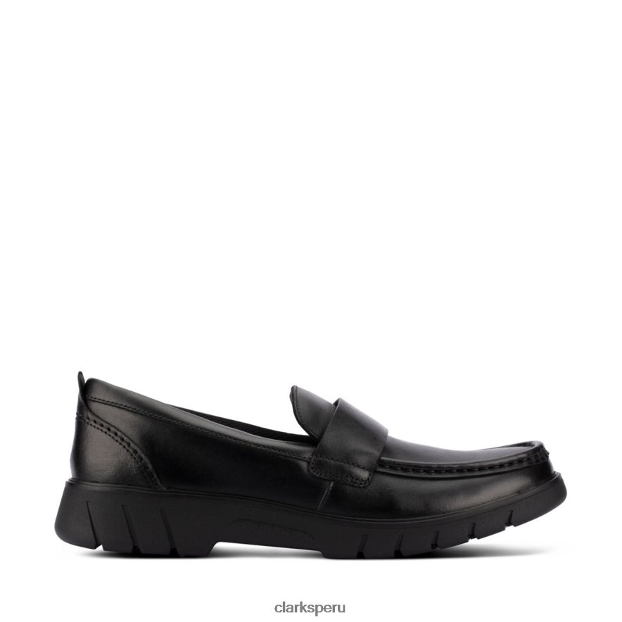 clarks de cuero negro rama slip juvenil cuero negro unisexo Clarks 40N4LX5968 cuero negro