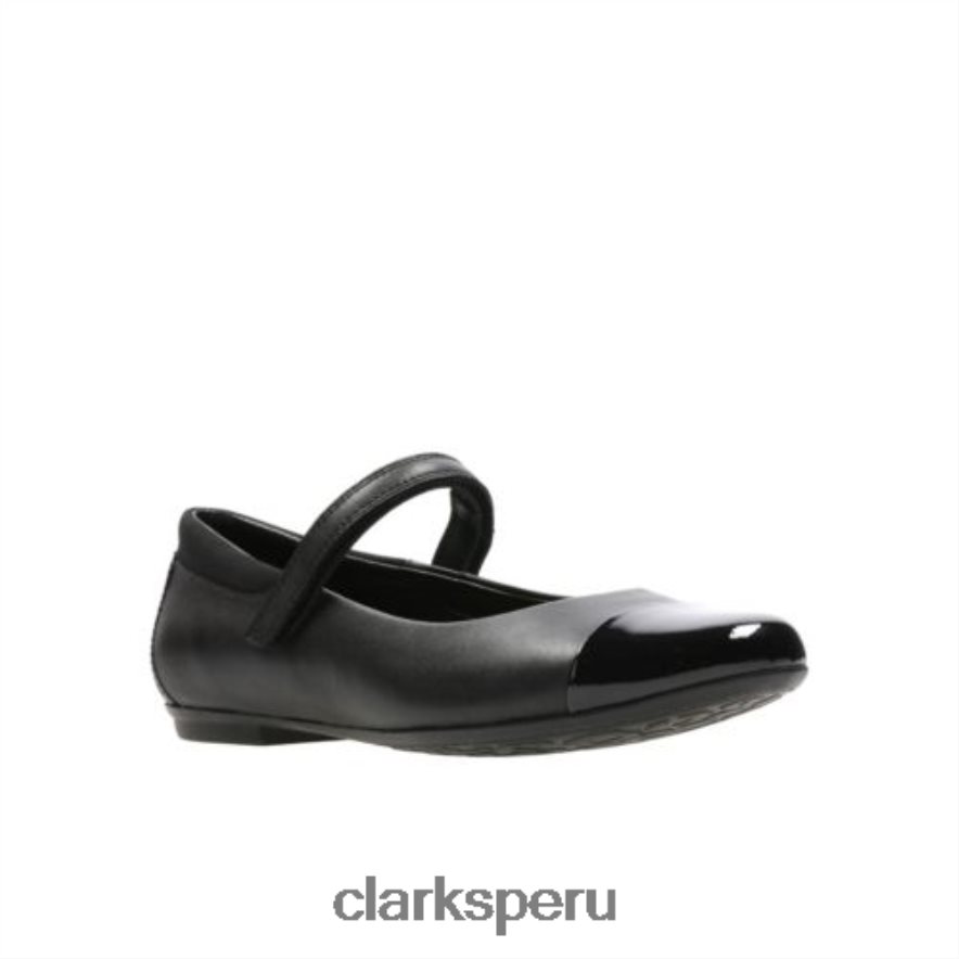 clarks de cuero negro tizz talk jnr g fit unisexo Clarks 40N4LX4744 cuero negro
