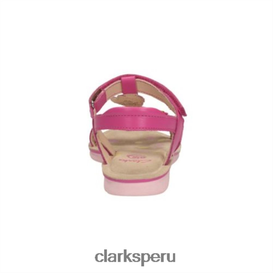 clarks de cuero rosa mimogracie jnr f fit unisexo Clarks 40N4LX4627 cuero rosa
