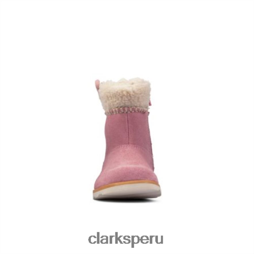 clarks de gamuza rosa con trabilla para corona inf g fit unisexo Clarks 40N4LX4558 gamuza rosa