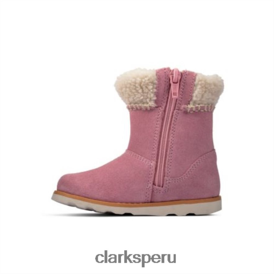 clarks de gamuza rosa con trabilla para corona inf g fit unisexo Clarks 40N4LX4558 gamuza rosa