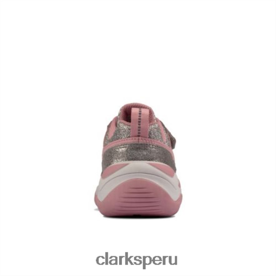 clarks kuju run jnr g fit plateado metalizado unisexo Clarks 40N4LX4692 plata metalizada
