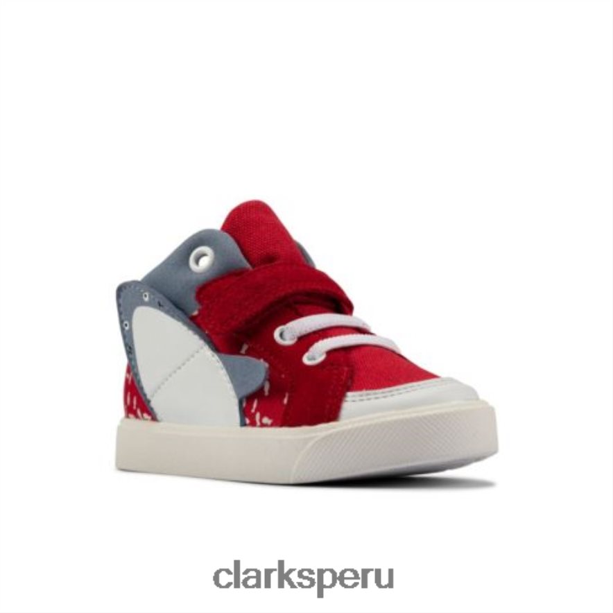 clarks lona roja city pop fst g fit unisexo Clarks 40N4LX4796 lona roja
