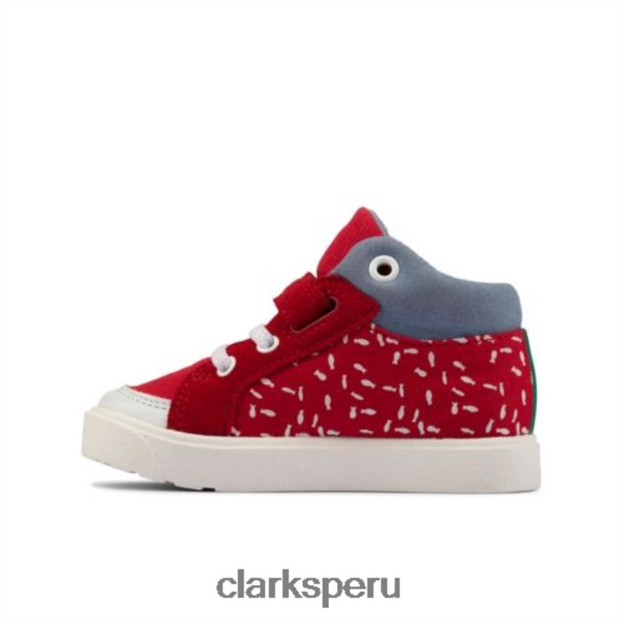 clarks lona roja city pop fst g fit unisexo Clarks 40N4LX4796 lona roja