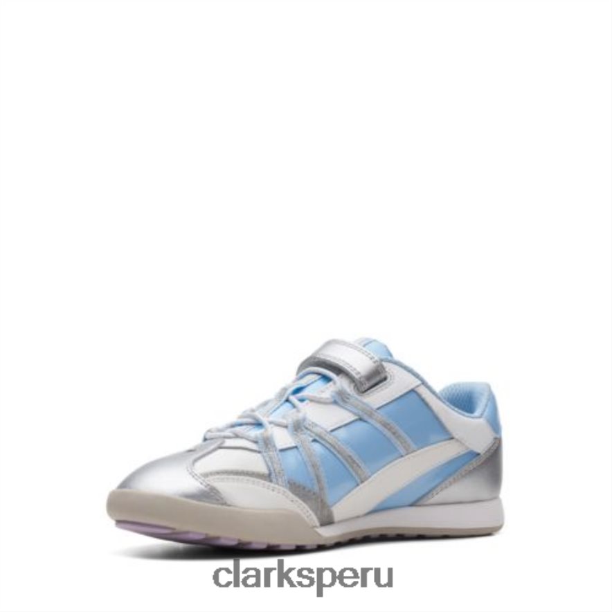 clarks white giggle lite jnr f fit unisexo Clarks 40N4LX4753 blanco