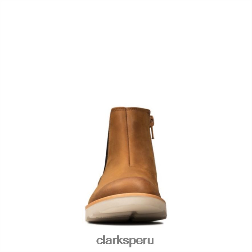 corona de cuero tostado halo kid clarks de cuero tostado unisexo Clarks 40N4LX5748 cuero marrón