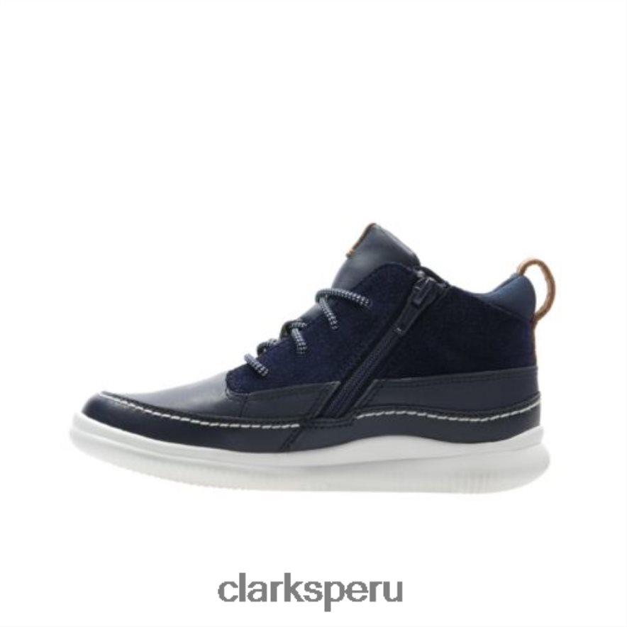 cresta air jnr g fit clarks cuero azul marino unisexo Clarks 40N4LX4807 cuero azul marino