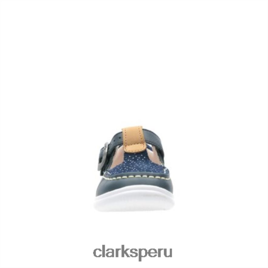 cresta rosa inf f fit clarks cuero azul marino unisexo Clarks 40N4LX4727 cuero azul marino
