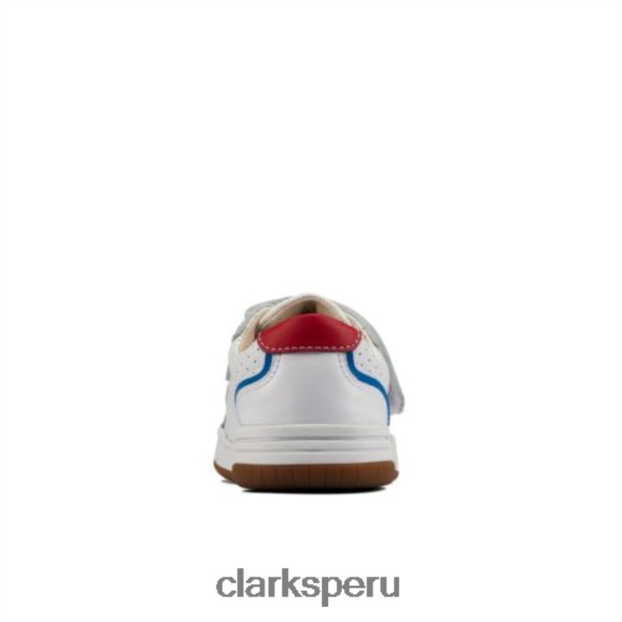 cuero blanco cervatillo solo jnr f fit clarks unisexo Clarks 40N4LX4956 cuero blanco