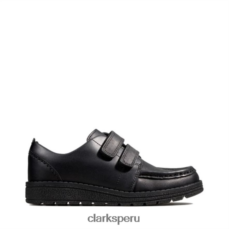 cuero negro clarks mendip cuero negro brillante niño unisexo Clarks 40N4LX5859 cuero negro