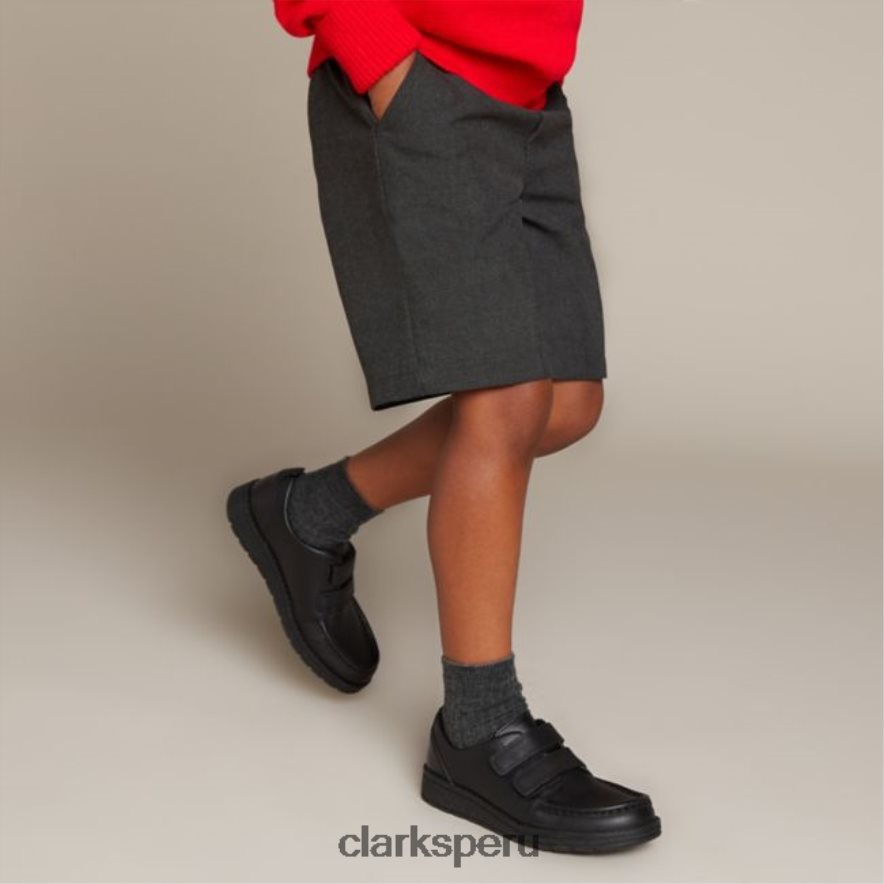 cuero negro clarks mendip cuero negro brillante niño unisexo Clarks 40N4LX5859 cuero negro