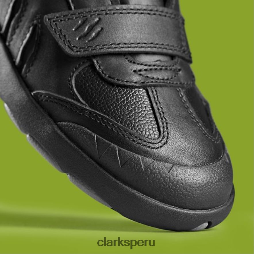 cuero negro rex stride niño clarks de cuero negro unisexo Clarks 40N4LX5836 cuero negro