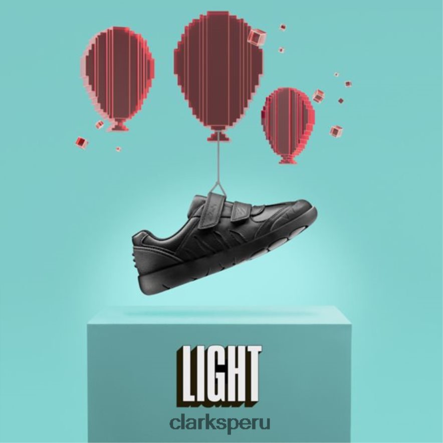 cuero negro rex stride niño clarks de cuero negro unisexo Clarks 40N4LX5836 cuero negro