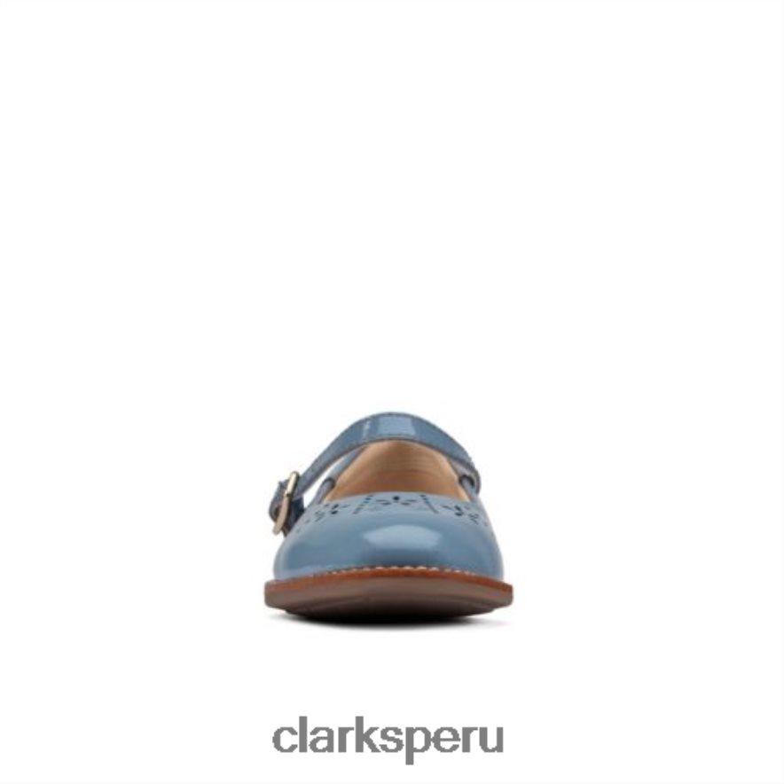 draw play inf f fit clarks de cuero azul medio unisexo Clarks 40N4LX4718 cuero azul medio