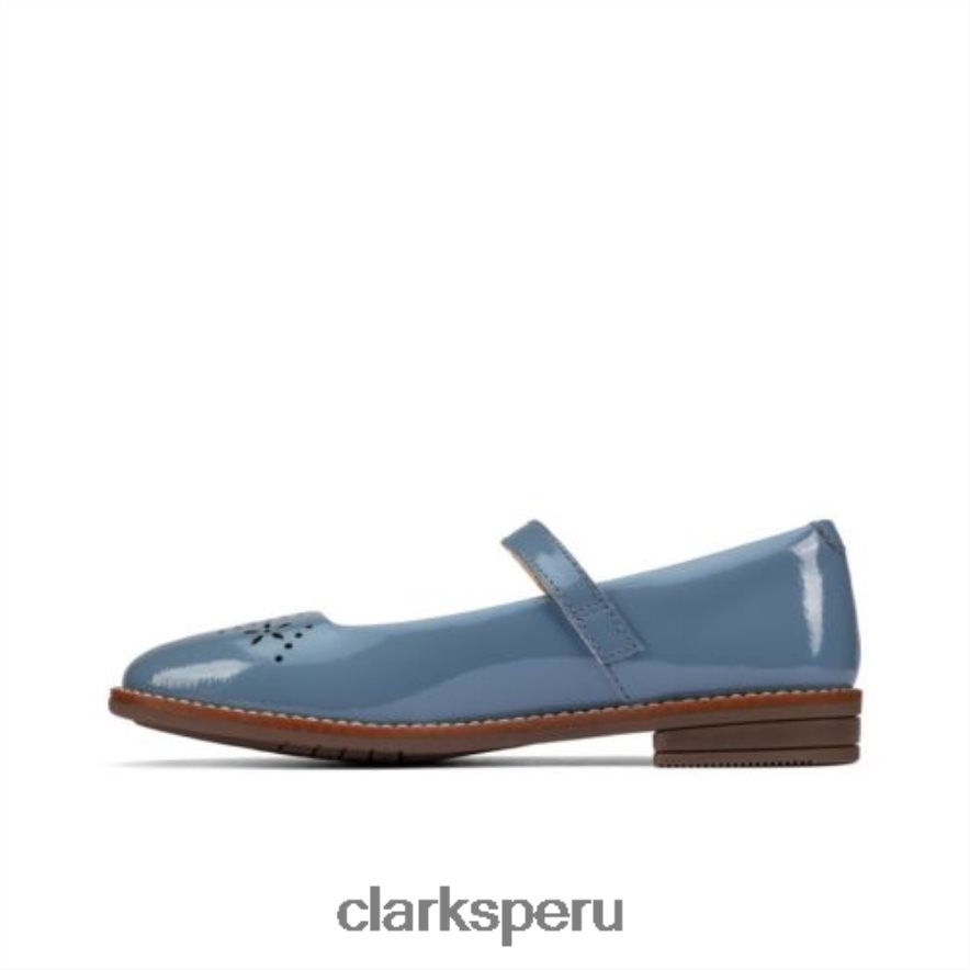 draw play inf f fit clarks de cuero azul medio unisexo Clarks 40N4LX4718 cuero azul medio