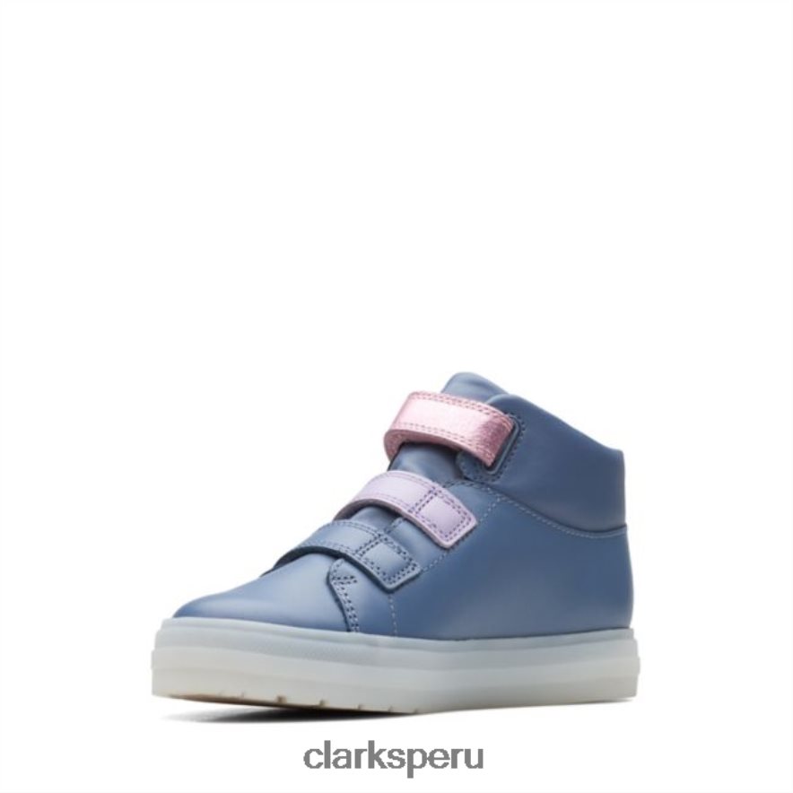 flare show kid cuero azul claro clarks cuero azul claro unisexo Clarks 40N4LX5733 cuero azul claro