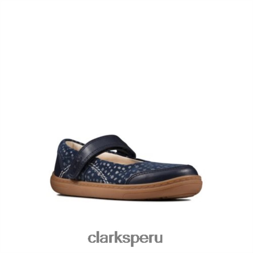 flash stripe inf g fit clarks cuero azul marino unisexo Clarks 40N4LX4733 cuero azul marino