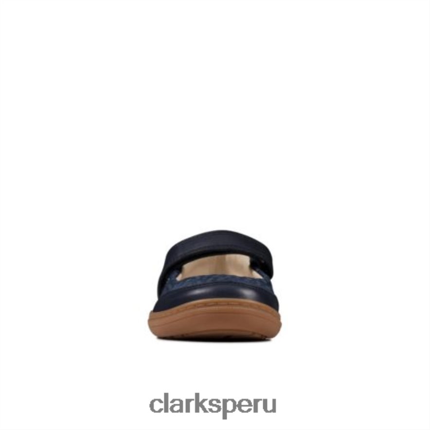 flash stripe inf g fit clarks cuero azul marino unisexo Clarks 40N4LX4733 cuero azul marino