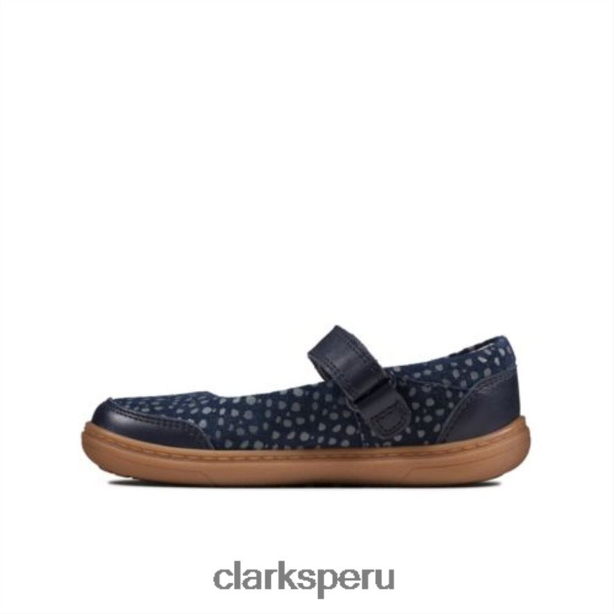 flash stripe inf g fit clarks cuero azul marino unisexo Clarks 40N4LX4733 cuero azul marino