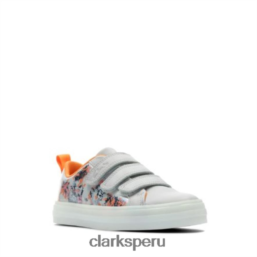 interés gris clarks nova escala inf g ajuste unisexo Clarks 40N4LX4696 interés gris