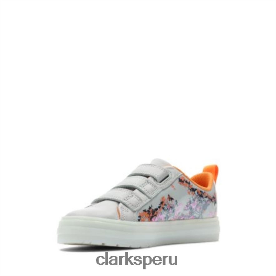 interés gris clarks nova escala inf g ajuste unisexo Clarks 40N4LX4696 interés gris