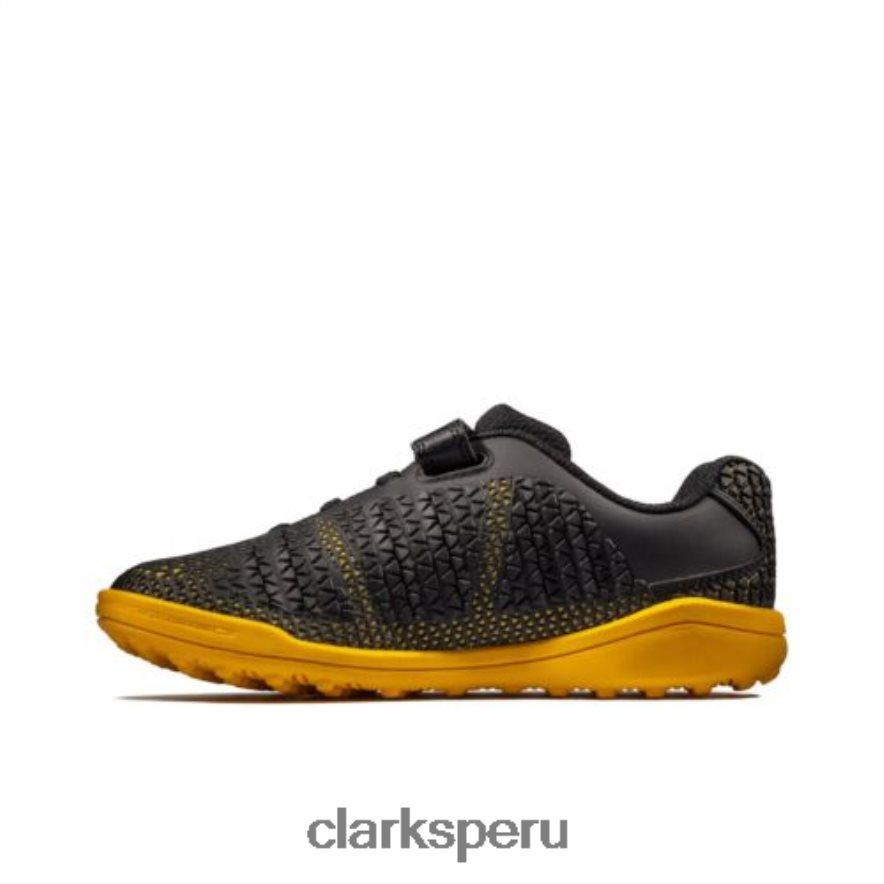 negro/amarillo bajo premio swift jnr f fit clarks unisexo Clarks 40N4LX4940 amarillo negro