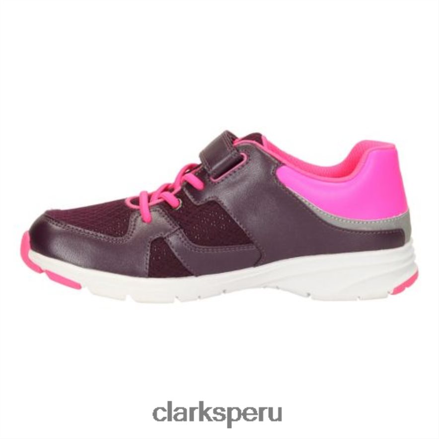 reflejan glo jnr g fit clarks morado unisexo Clarks 40N4LX4751 púrpura