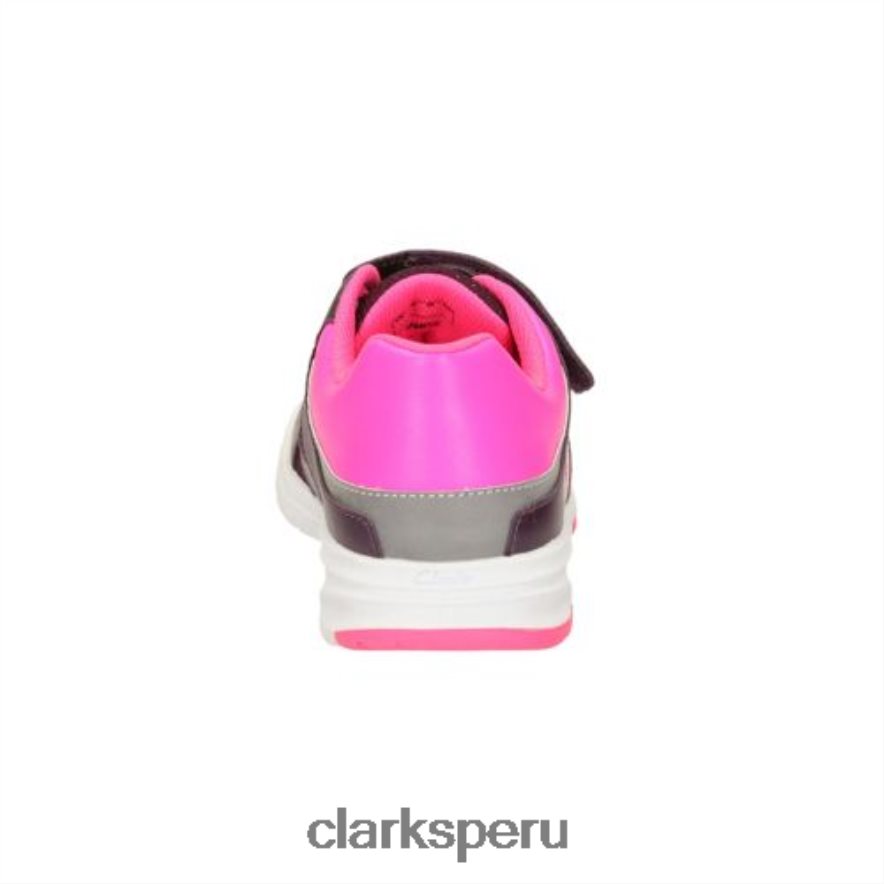 reflejan glo jnr g fit clarks morado unisexo Clarks 40N4LX4751 púrpura