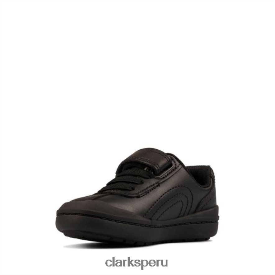 rock pass niño cuero negro clarks cuero negro unisexo Clarks 40N4LX5895 cuero negro