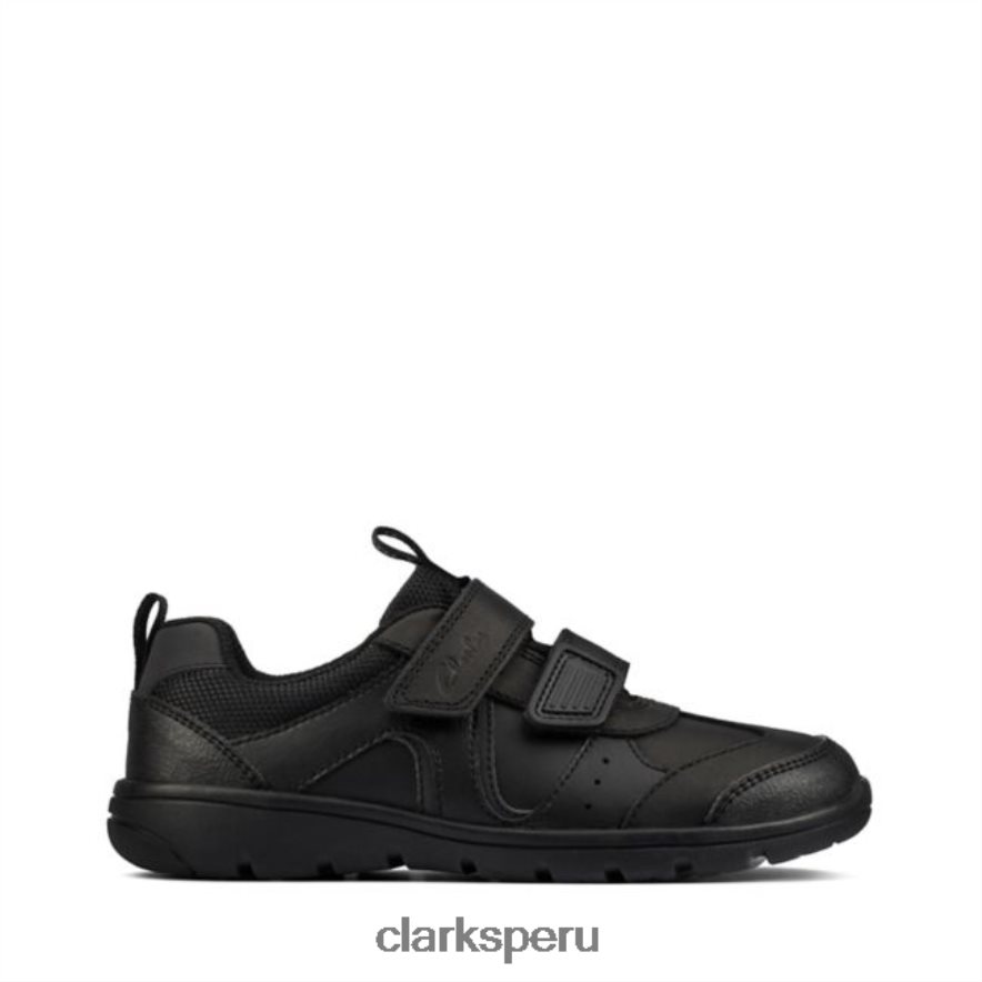 scooter de cuero negro run kid clarks de cuero negro unisexo Clarks 40N4LX5860 cuero negro