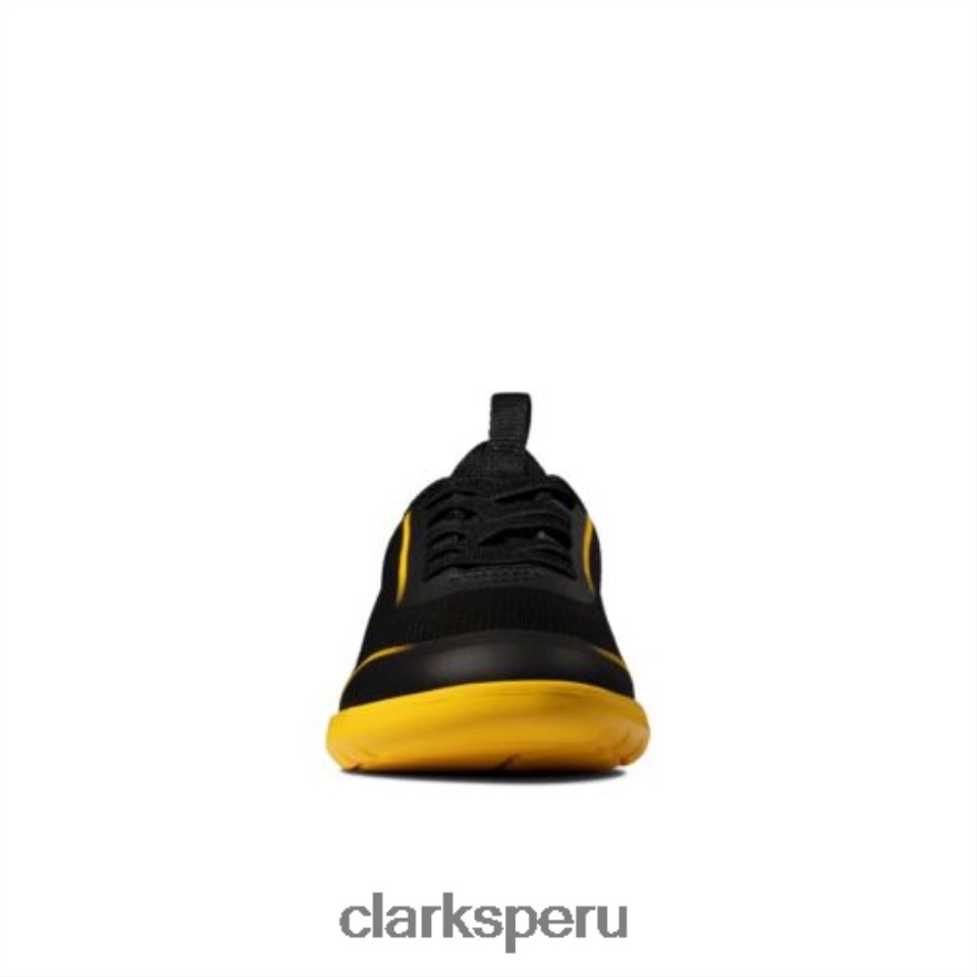 suburbio spark jnr g fit negro/amarillo bajo clarks unisexo Clarks 40N4LX4942 amarillo negro
