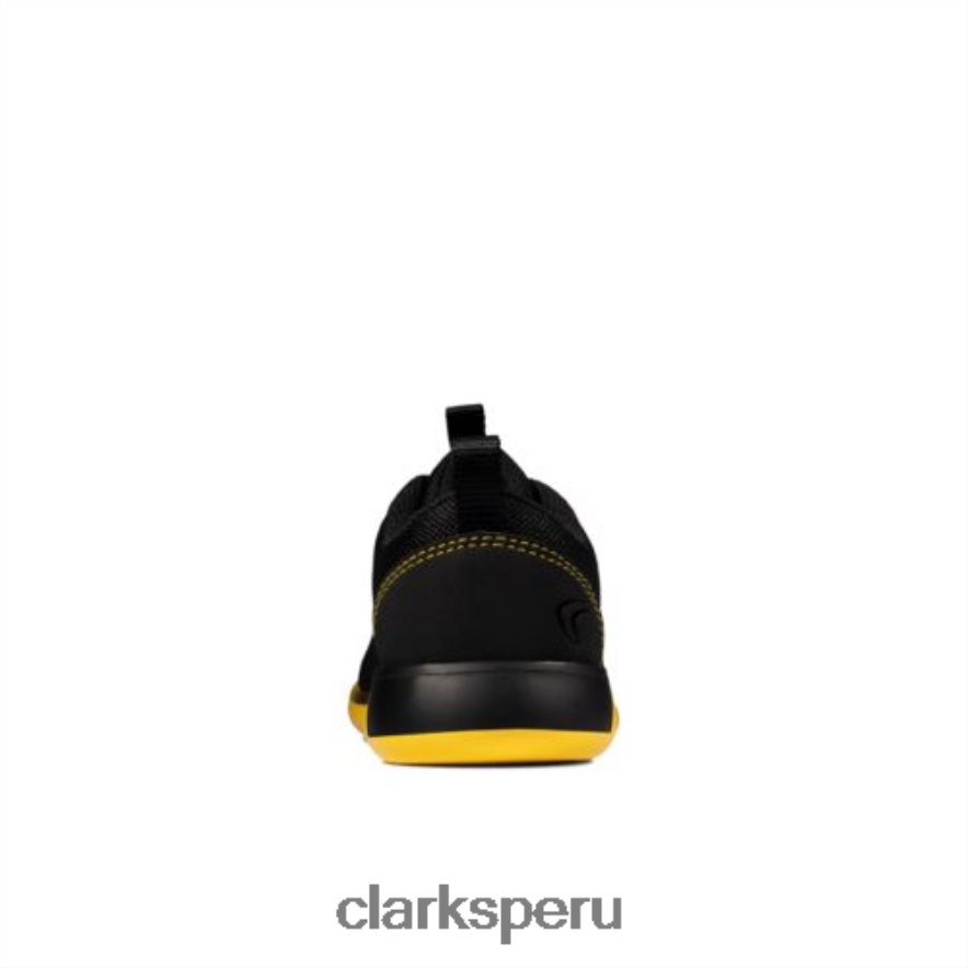 suburbio spark jnr g fit negro/amarillo bajo clarks unisexo Clarks 40N4LX4942 amarillo negro