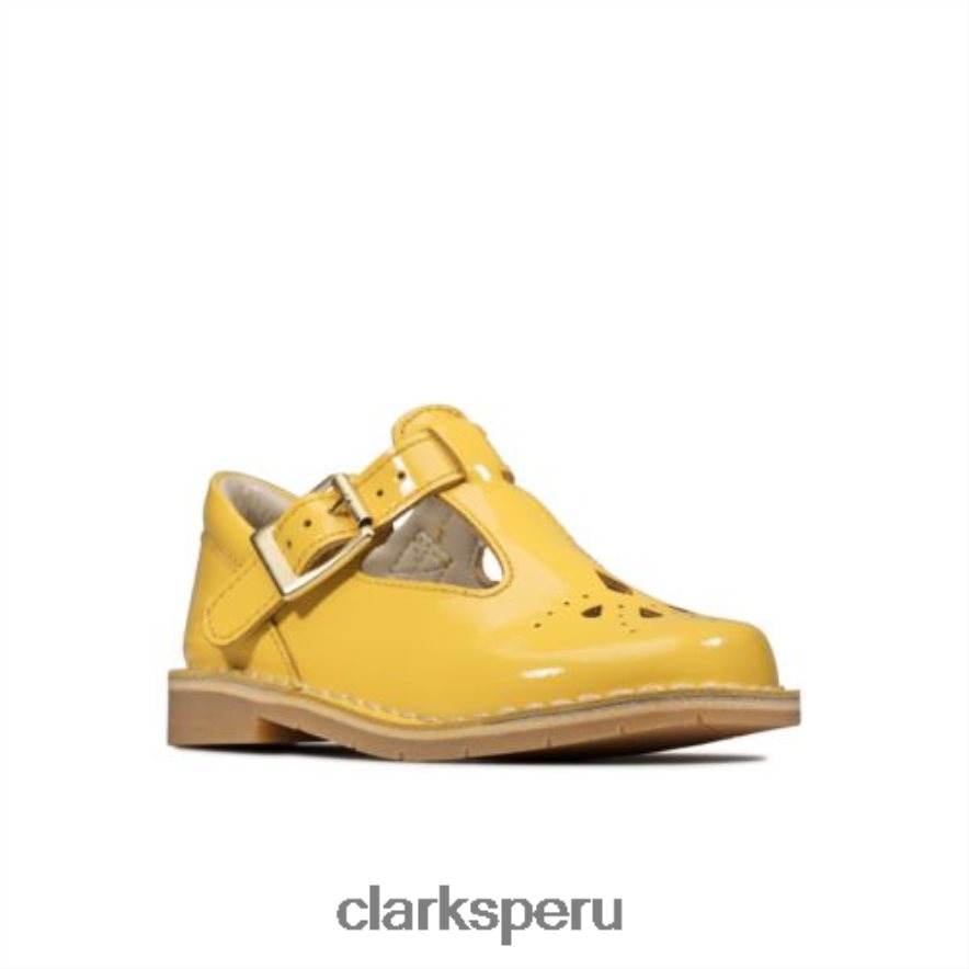 tejido cometa inf g fit yel bajo patente clarks unisexo Clarks 40N4LX4726 patente amarilla