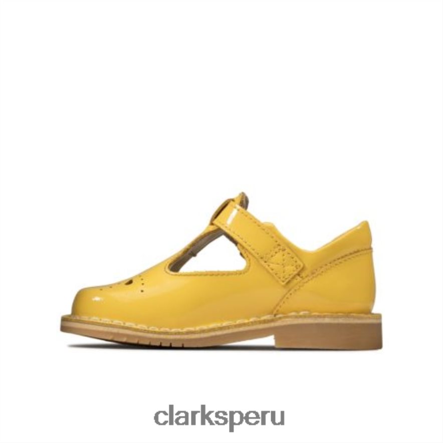 tejido cometa inf g fit yel bajo patente clarks unisexo Clarks 40N4LX4726 patente amarilla