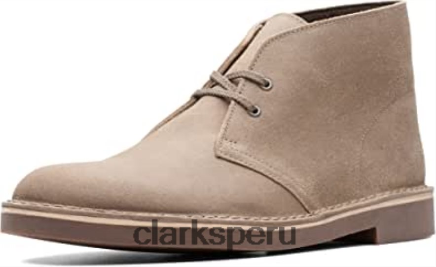 Botas chukka bushacre 2 de ante desgastado color topo de Clarks para hombre hombres Clarks 40N4LX2601 gamuza desgastada color topo