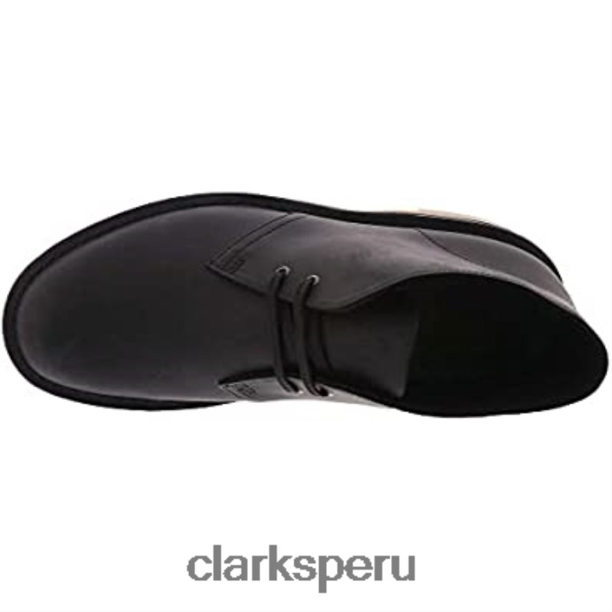 Botas chukka clarks bushacre 3 de cuero negro para hombre hombres Clarks 40N4LX16 cuero negro