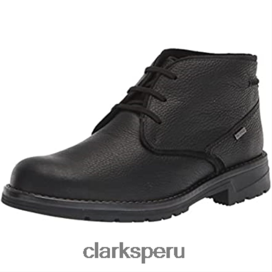 Botas chukka impermeables morris lace de clarks para hombre de cuero negro hombres Clarks 40N4LX818