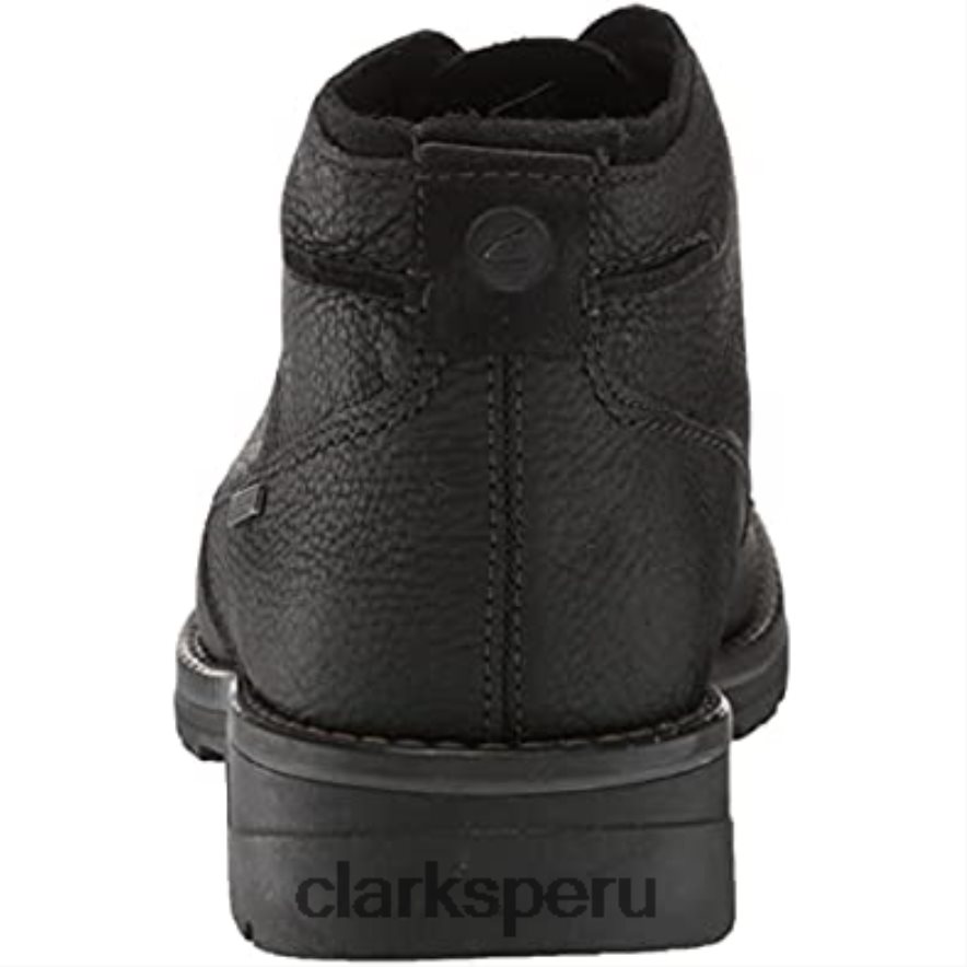 Botas chukka impermeables morris lace de clarks para hombre de cuero negro hombres Clarks 40N4LX818