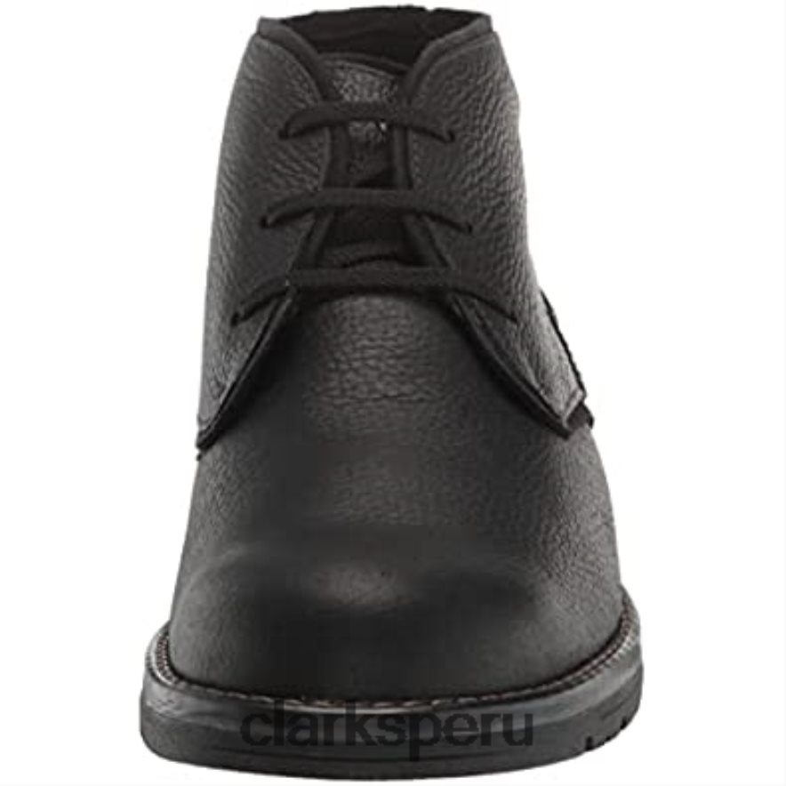 Botas chukka impermeables morris lace de cuero caído negro de Clarks para hombre hombres Clarks 40N4LX817